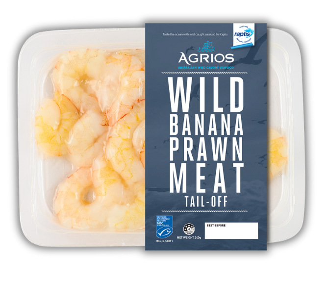 Raptis_AGRIOS_Wild Banana Prawn Meat_chilled 240g_hero